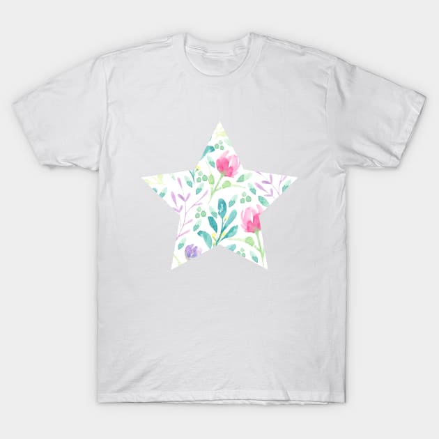 Dainty Florals | Watercolor | Pattern T-Shirt by Harpleydesign